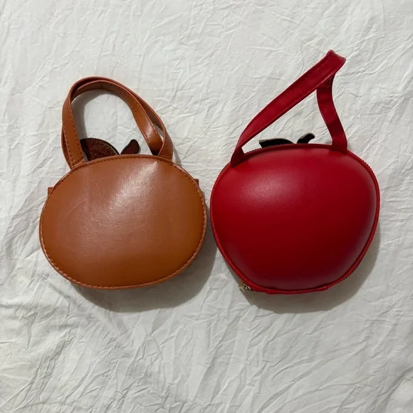 BUNDLE Fun Kids Purses Bags Pocketbook Apple and Pumpkin - Picture 2 of 5